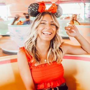 Like New//F21 Peplum Smocked Top